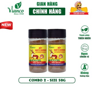 Combo 2 hủ bột gia vị ướp thịt Ngũ Vị Hương Vianco hủ 50g Hiệu Con Nai chuẩn vị Gia Vị Việt Ấn