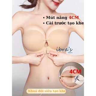  Áo Nâng Ngực Không Dây Cao Cấp MÚT 4CM iBra's Áo Quây Cài Trước Tạo Khe Sexy Dành Cho Ngực Lép Nhỏ Chống Tuột A100 