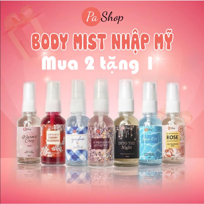 Body mist Bath And Body Works, Victoria Secret xịt thơm toàn thân