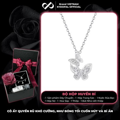 [HCM Hỏa Tốc] Dây chuyền bạc nữ KYDOPAL S925 uyên ương hồ điệp đính đá sang trọng cao cấp trang sức - PAL9C8C8