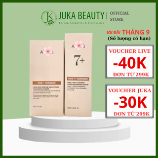 Bột rửa mặt/ Nước hoa hồng/ Tinh chất gạo Anua Rice Brightening Cleansing Powder/ 70 Glow Milky Toner/ Ceramide Serum