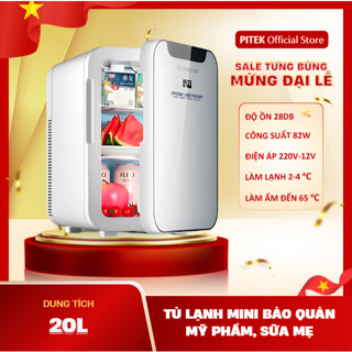 Tủ lạnh mini PITEK 1 Cửa Cao Cấp trữ sữa, bảo quản mỹ phẩm 20L MẪU MỚI - Bảo Hành Công 3 Năm