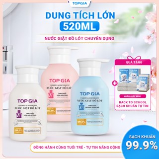 [MUA 1 TẶNG 1] Nước giặt đồ lót TopGia 520ml - khử mùi, kháng khuẩn, an toàn cho da nhạy cảm.