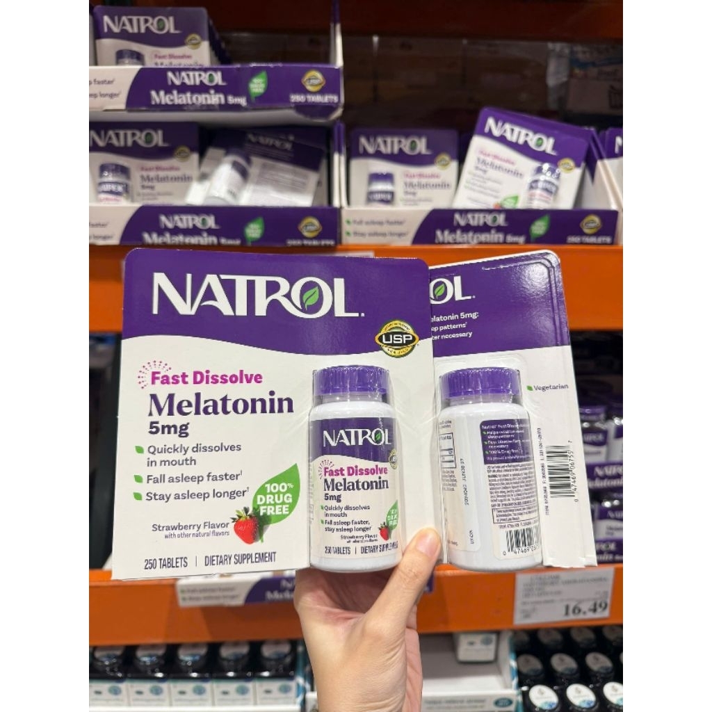 💁‍♀️ KẸO NGẬM NATROL BIOTIN SLEEP 5mg🙋‍♀️cho giấc ngủ ngon