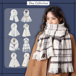 Khăn Quàng Cổ Unisex, Khăn Choàng Cổ Len Kẻ Caro Tone Trắng Be Nhẹ Nhàng QUÀ TẶNG 20.10 NGÀY PHỤ NỮ VIỆT NAM- Mã THLN03