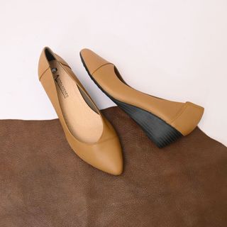  Giày nữ đế xuồng mũi nhọn 5cm LUNASHOES 2511 – Da bò thật êm chân phối đồ đẹp bảo hành 2 năm 