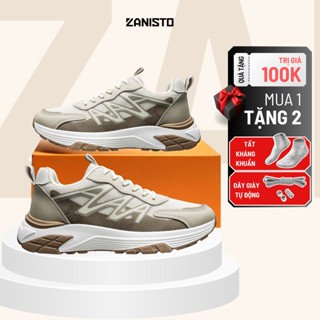 Giày Thể Thao Nam CS210 ZANISTO Đế Cao Su Đúc Nguyên Khối Êm Nhẹ cao 4cm Chất Da Cao Cấp Bền Bỉ Trẻ Trung