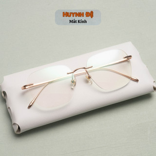  Gọng kính Huynh Đệ Unisex – Mắt lục giác không viền Titan đeo nhẹ như không đeo DKV2 