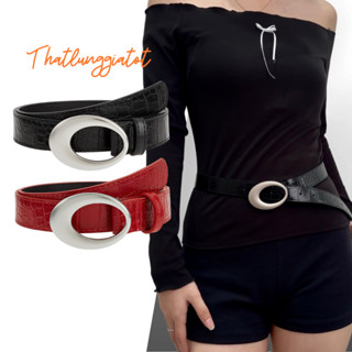  Thắt lưng y2k nam nữ mặt trăng khuyết bản 2.8cm  Hỗ trợ bấm lỗ dây nịt  TL177 - Thắt Lưng Giá Tốt 