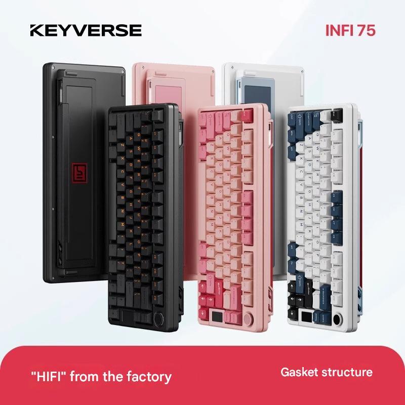 Bàn Phím Cơ Infiverse Infi75 | 3 Modes | Tạ Nhôm | Màn Hình | Full Foam