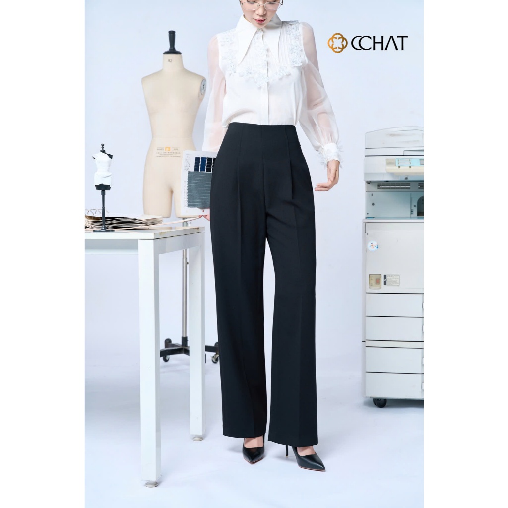 Quần Ống Rộng 𝐂𝐂𝐇𝐀𝐓 Cạp Cao Dáng Đứng Chất Tuytsi Cao Cấp 13QDS2015DT | BigBuy360 - bigbuy360.vn