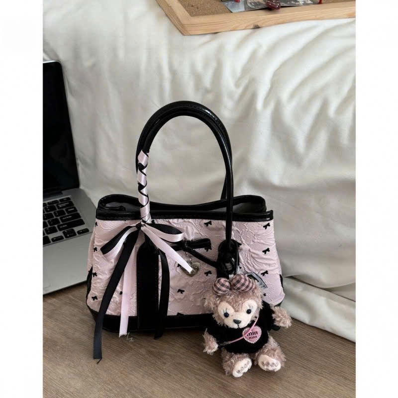 Túi xách cầm tay họa tiết nơ xinh xắn, dễ thương - DK172 | BigBuy360 - bigbuy360.vn