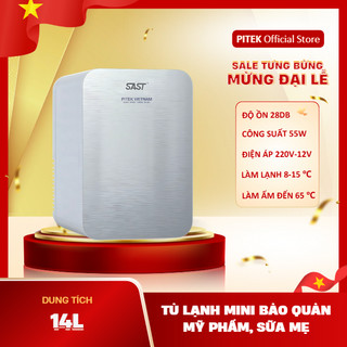  Tủ lạnh mini PITEK cao cấp Gương LED bảo quản mỹ phẩm trữ sữa 14L - Bảo Hành Công 3 Năm 