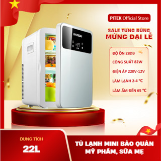 Tủ lạnh mini PITEK CAO CẤP trữ sữa, bảo quản mỹ phẩm 22L - Bảo Hành Công 3 Năm