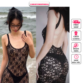 [ HỎA TỐC ] VÁY REN 2 DÂY HỞ LƯNG XUYÊN THẤU (Chưa kèm Bikini) K5596_CAROTSHOP