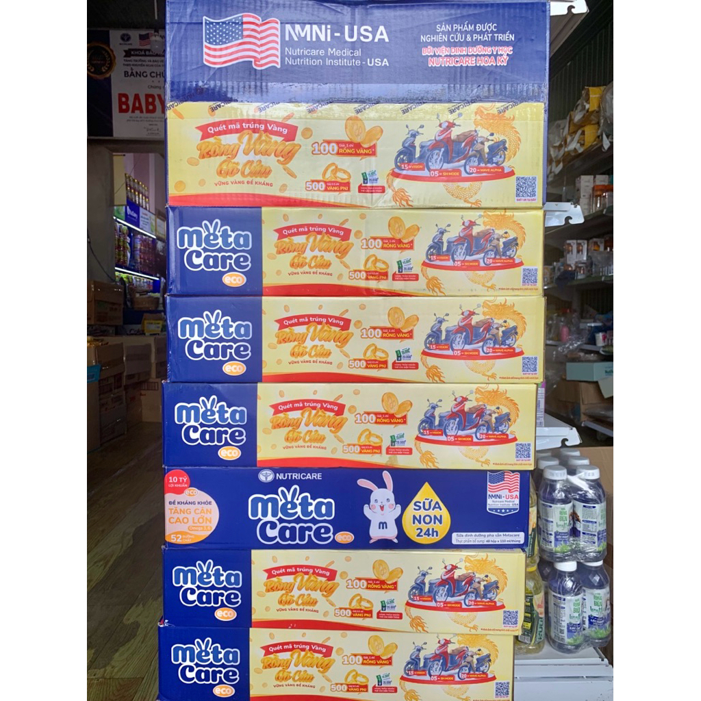 sữa pha sẵn metacare thùng 48hộp 110ml, 180ml