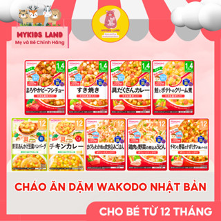 Cháo Ăn Liền WAKODO Nhật Bản 80g - 100g - 130g - Cho Bé Ăn Dặm Từ 12 Tháng - Cháo Ăn Dặm