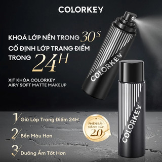  Xịt Khóa Nền COLORKEY Kiểm Soát Kiềm Dầu Hỗ Trợ Cấp Ẩm Cho Lớp Nền Lâu Trôi Tự Nhiên Thoáng 100m 