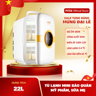   Có VAT  Tủ lạnh mini Chính Hãng PITEK Cao Cấp trữ sữa bảo quản mỹ phẩm 22L KEMIN -  Bảo Hành Công 3 Năm  