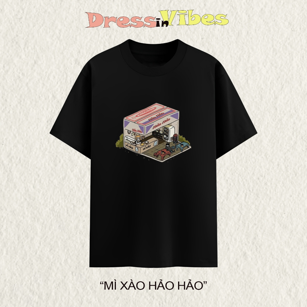 DIV - Áo Thun Mì Xào Hảo Hảo Unisex, Món Ăn Tuổi Thơ Dành Cho Fan Đam Mê Ẩm Thực Việt