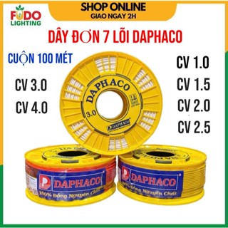 Dây điện đơn CV 1.0, 1,5, 2.0, 2.5, 3.0, 4.0 DAPHACO cuộn 100M hàng chính hãng