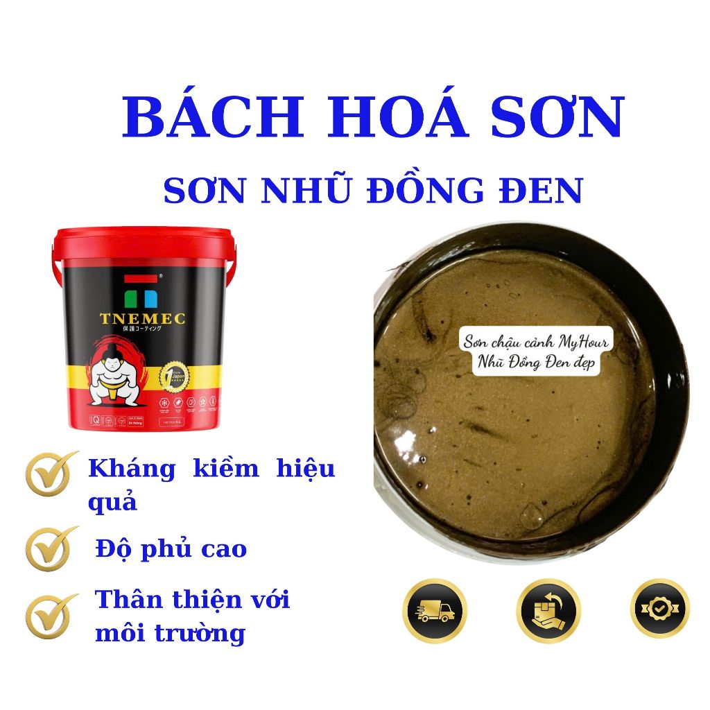 Sơn chậu cảnh, sơn trang trí, nhũ đồng đen