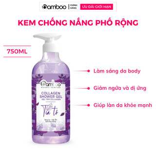  Sữa tắm tía tô BAMBOO làm sạch dịu nhẹ kháng khuẩn sáng da giảm viêm ngứa hương thơm thư giãn 