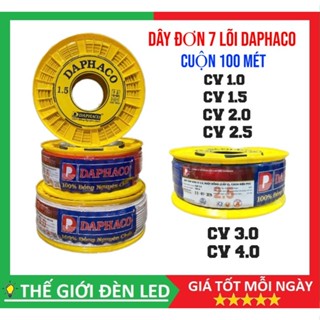 Dây điện đơn 100M Daphaco CV 1.0, 1,5, 2.0, 2.5, 3.0, 4.0 chính hãng