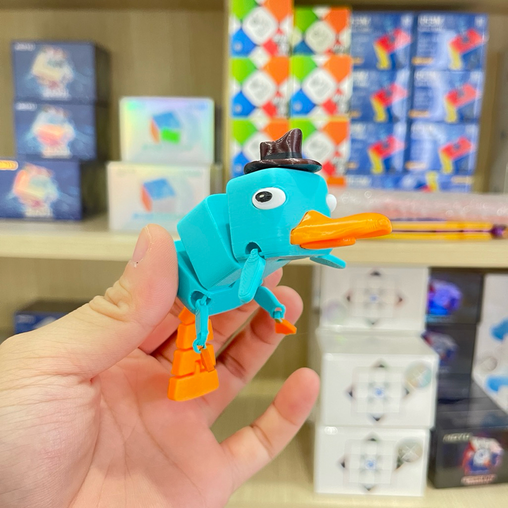 Thú mỏ vịt Perry The Platypus Agent P in 3D flexi hít tủ lạnh mũ đặc vụ hít nam châm