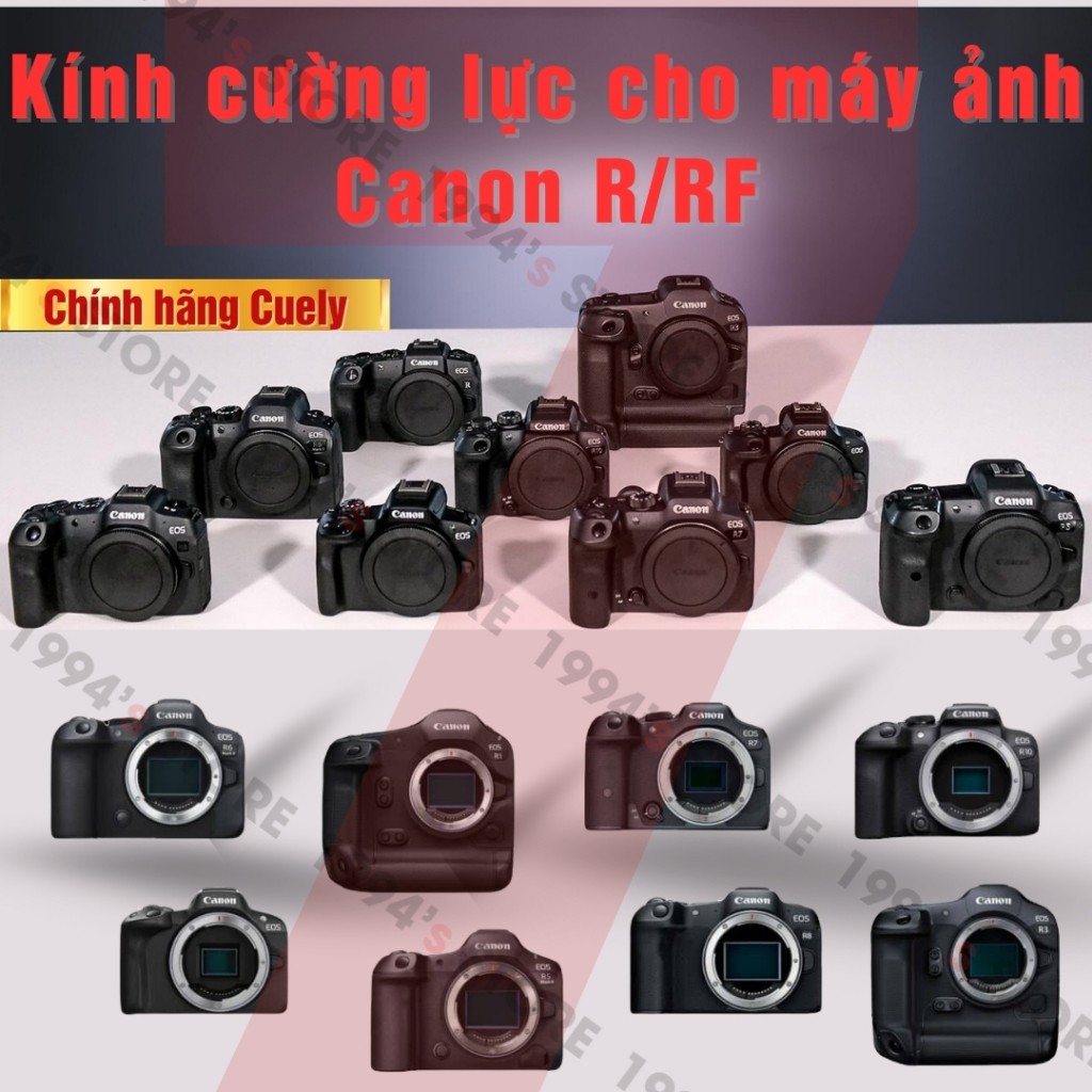 Kính cường lực máy ảnh Canon R như: Canon RP, Canon R, Canon R50, R8, R7, R6, R6 II,... siêu mỏng dá