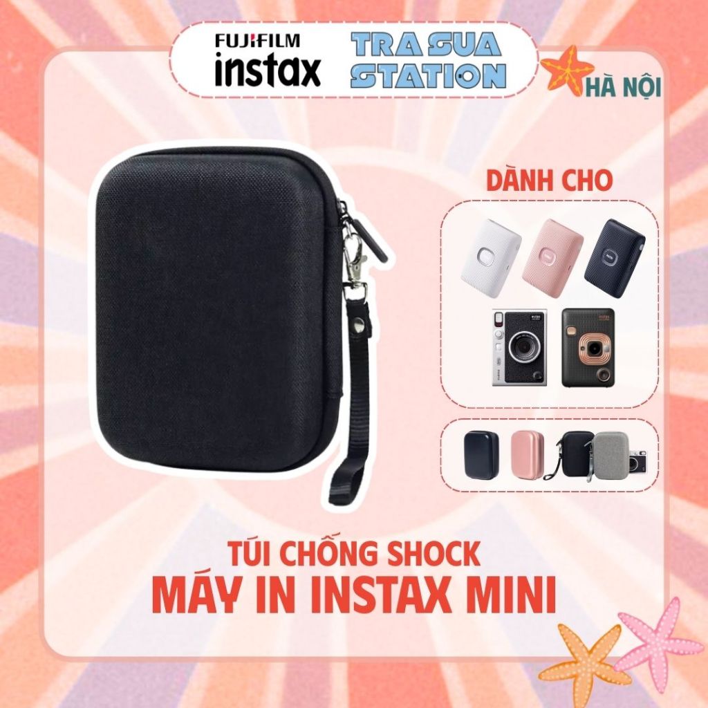 Túi chống sốc CAIUL instax mini link/ instax mini liplay/ instax mini evo - kèm dây đeo