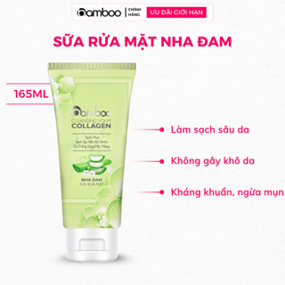 Sữa rửa mặt nha đam BAMBOO làm sạch dịu nhẹ, cấp ẩm, làm mềm da, phục hồi da khô nhạy cảm hiệu quả