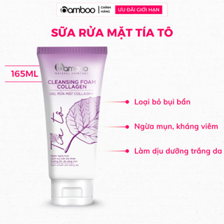  Sữa rửa mặt tía tô BAMBOO làm sạch sâu dịu da kháng khuẩn giảm mụn phục hồi da nhạy cảm hiệu quả 