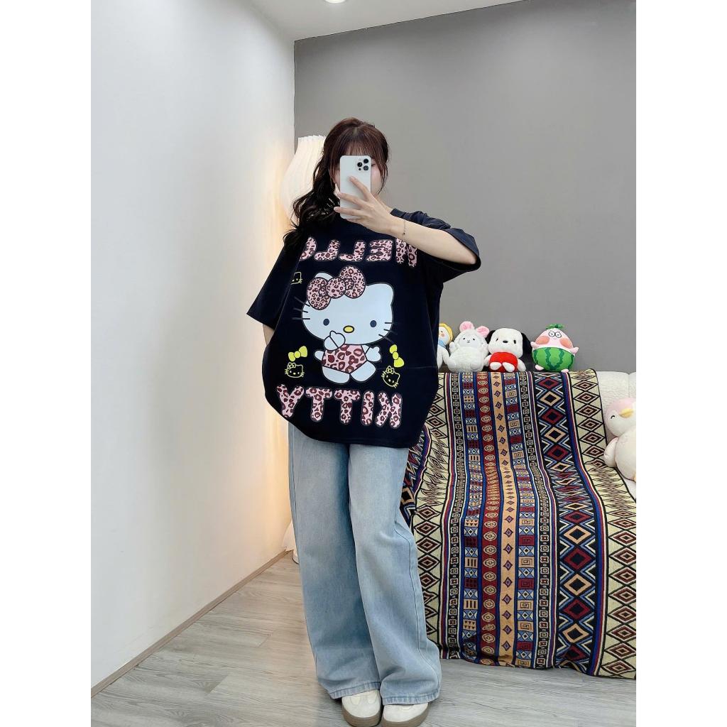 ( DEAL MỞ BÁN ) ÁO PHÔNG KITTY BOXY FOM RỘNG MÈO NHÚN NHẢY | BigBuy360 - bigbuy360.vn