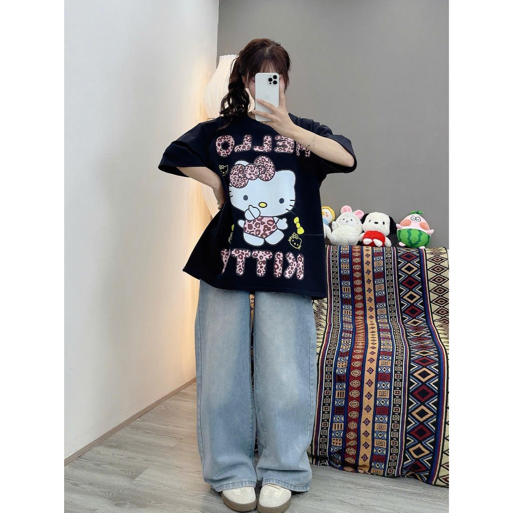 ( DEAL MỞ BÁN ) ÁO PHÔNG KITTY BOXY FOM RỘNG MÈO NHÚN NHẢY | BigBuy360 - bigbuy360.vn