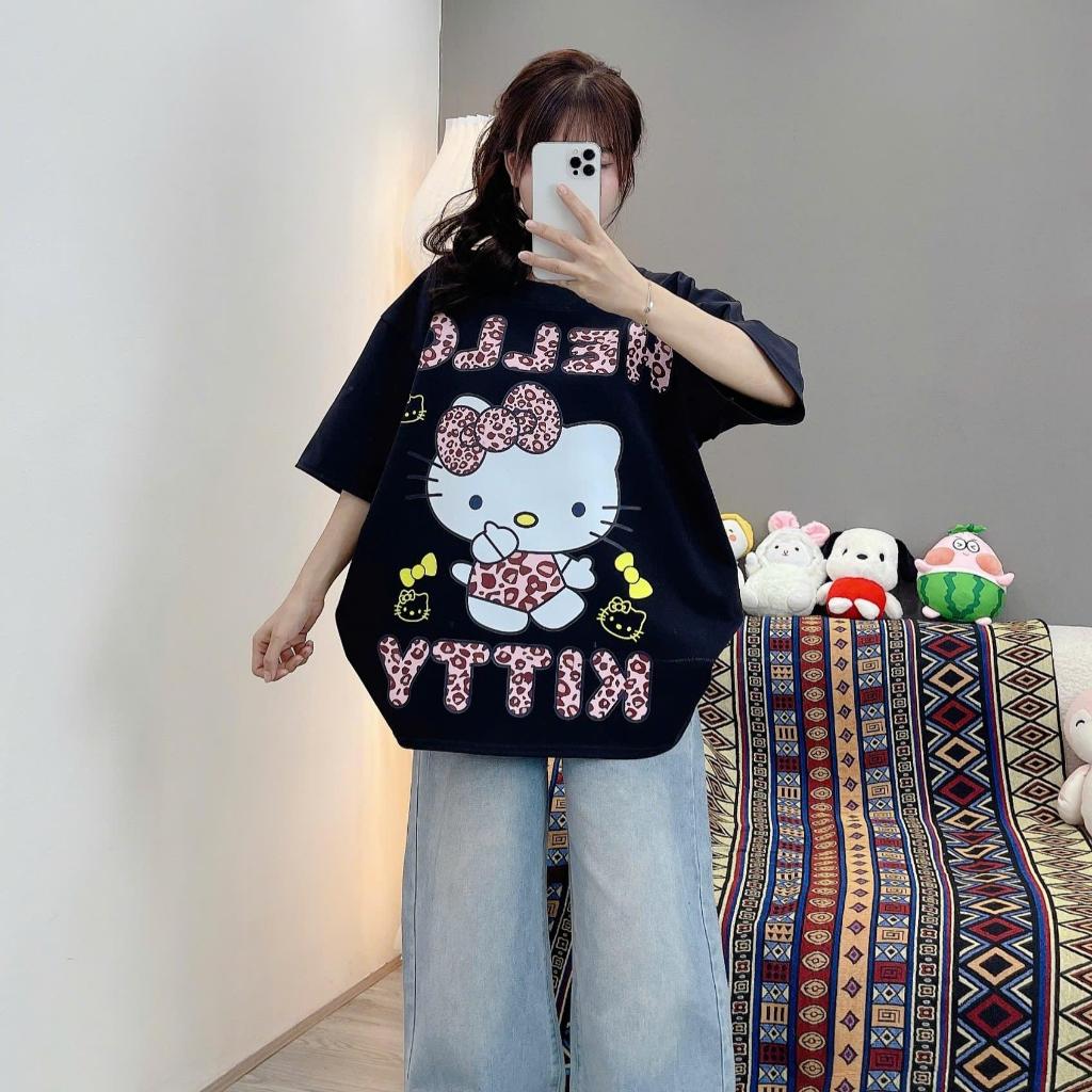 ( DEAL MỞ BÁN ) ÁO PHÔNG KITTY BOXY FOM RỘNG MÈO NHÚN NHẢY | BigBuy360 - bigbuy360.vn