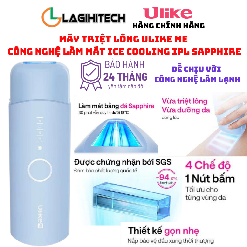 [LIVE] Máy triệt lông Ulike ME công nghệ làm mát Ice Cooling IPL Sapphire Xanh thiên thanh  - Hàng C