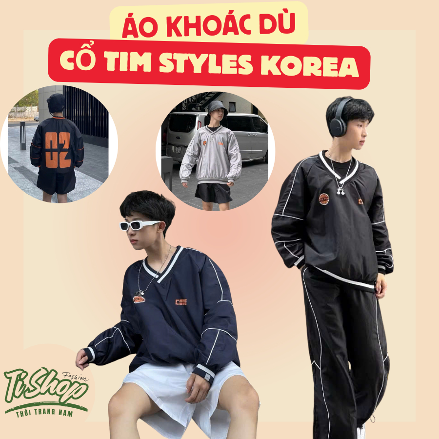 ÁO KHOÁC DÙ CỔ TIM 2 LỚP CỰC STYLES - TI SHOP - TD31