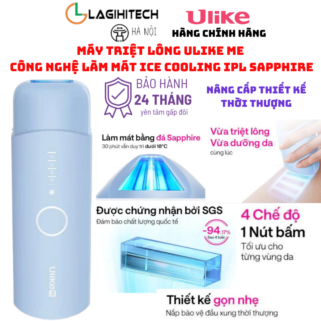 [LIVE] Máy triệt lông Ulike ME công nghệ làm mát Ice Cooling IPL Sapphire Xanh thiên thanh - Bảo hàn