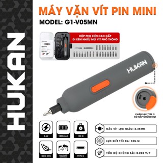 [NEW] Máy Vặn Vít Pin Mini HUKAN G1-V05MN | Lực Siết 10N.m, Nhỏ Gọn, Tặng Hộp Phụ Kiện Nhiều Đầu Vít – Chính Hãng