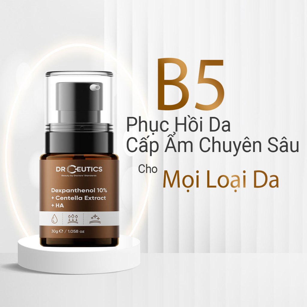 Serum B5 DrCeutics Cấp Ẩm Và Phục Hồi Da Dexpanthenol 10% + Centella Extract + HA