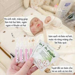 Gạc răng miệng Dr.Papie làm sạch và bảo vệ răng miệng cho bé (30 gói)