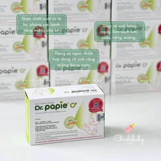 Gạc răng miệng Dr.Papie làm sạch và bảo vệ răng miệng cho bé (30 gói)