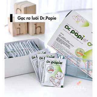 Gạc răng miệng Dr.Papie làm sạch và bảo vệ răng miệng cho bé (30 gói)
