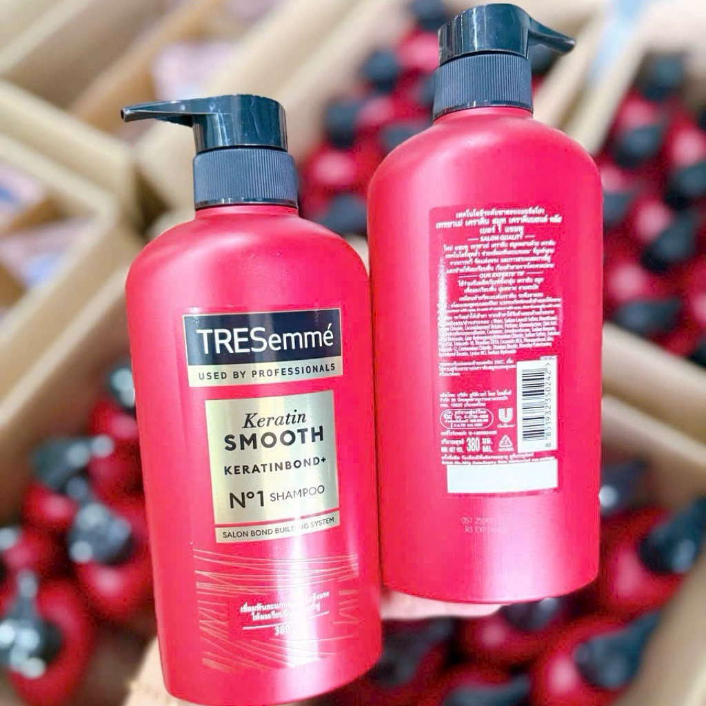 [CHÍNH HÃNG]COMBO 2 CHAI DẦU GỘI  Tresemme KERATIN SMOOTH 380ML+380ML THÁI LAN
