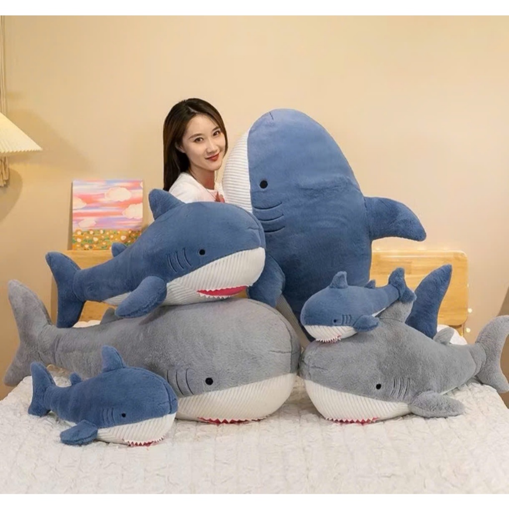  Gối ôm hình cá mập Gấu bông nhồi bông dễ thương làm quà tặng cho bạn bè Cá Mập Mềm Mịn Dễ Thương 