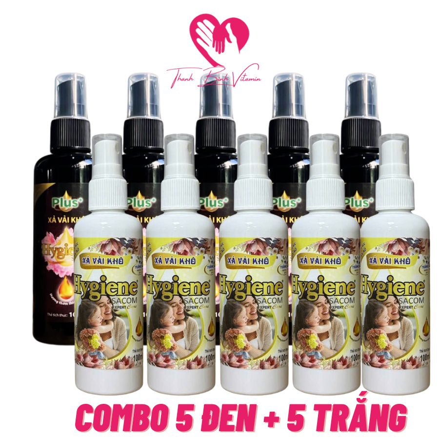 [Combo 10 CHAI GIÁ SỈ] Xịt Thơm Quần Áo HygienE Plus Sacom 100ml