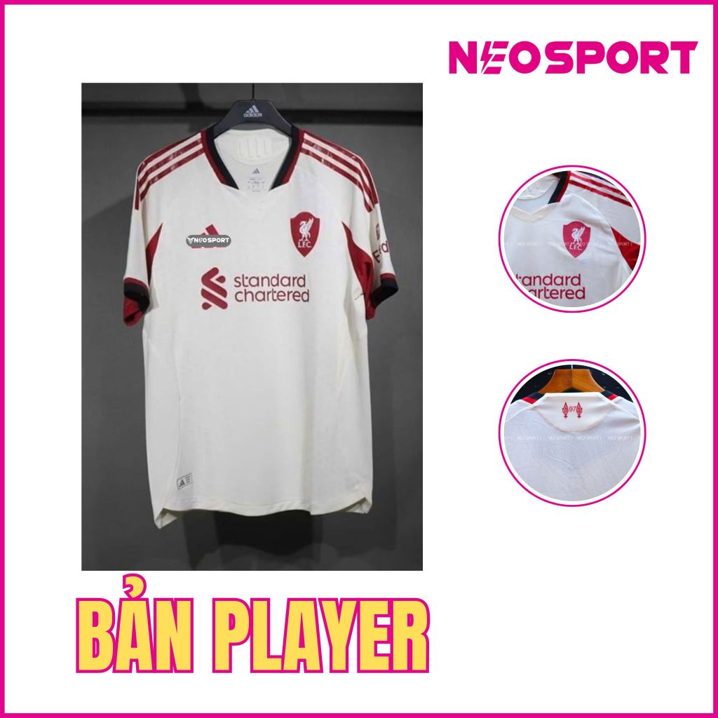 Áo đấu Liverpool 2025/26 sân thứ 3 Trắng/Đỏ - Chuẩn Player