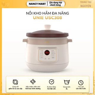 [Chính hãng] Nồi kho hầm nấu chậm Unie USC308, dung tích 3 lít,lồng gốm,8 chức năng, bh 12 tháng