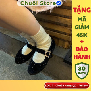   BẢN XỊN CHUẨN QC  Giày bệt nữ LOẠI 1 mũi tròn đế bệt đính đá lấp lánh phối quai ngang cài dễ mang dễ mix đồ cho nữ 